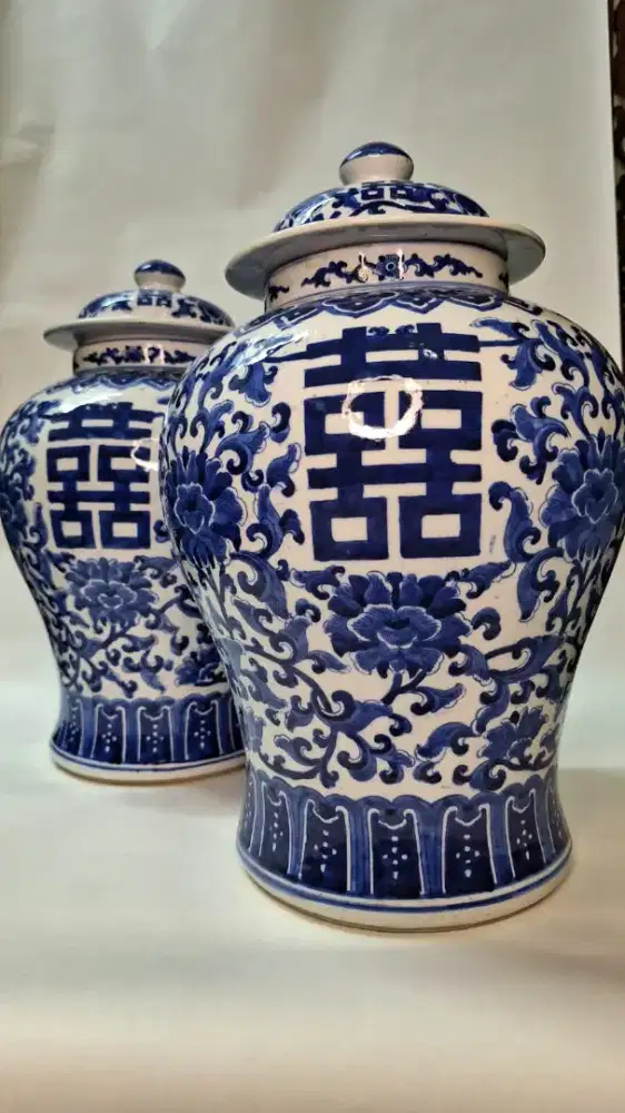 Sepasang GUCI DWI BAHAGIA asli dari China