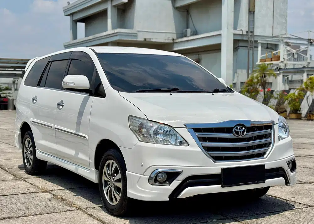 [LOW KM 84.000] INNOVA V AT BENSIN LUXURY 2015 PUTIH TT 2014 G MATIC
