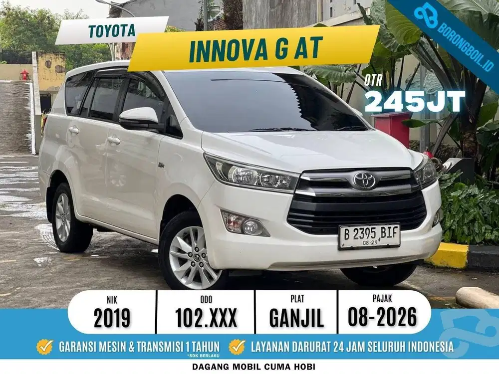 TOYOTA KIJANG INNOVA G 2.0 AT 2019 PUTIH SIAP PAKAI ISTIMEWA