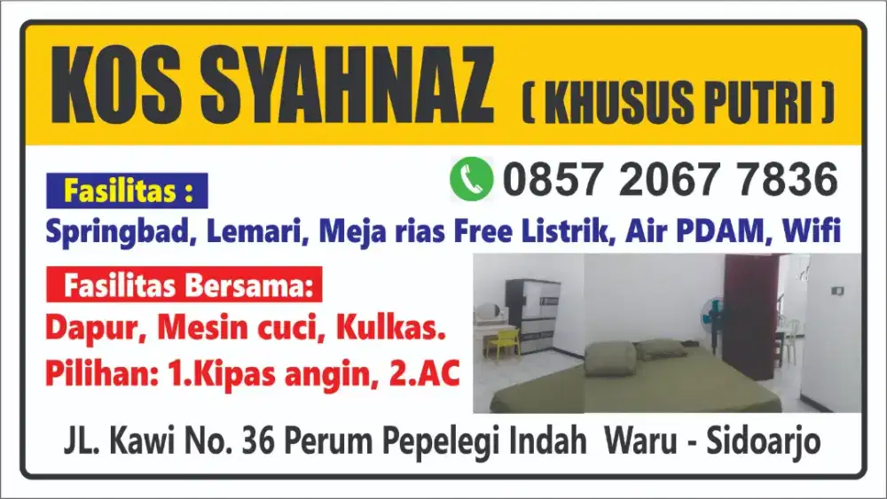 KOS SYAHNAS - Kos Putri