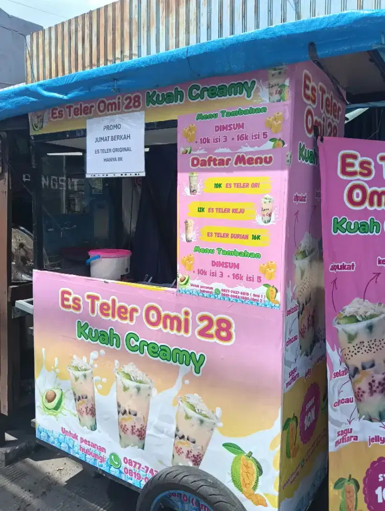 gerobak ES teler bekas komolit mesin pres