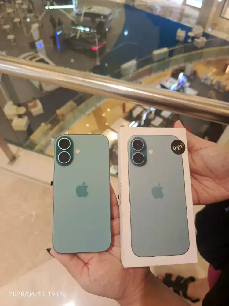 iPhone 16 Teal 256GB Ex iBox BH 91% Garansi Resmi sampai 26 Mei 2026