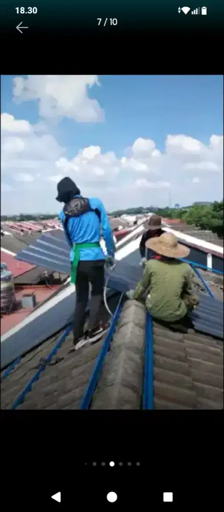 Perbaikan atap bocor talang air dak rembes dan renovasi