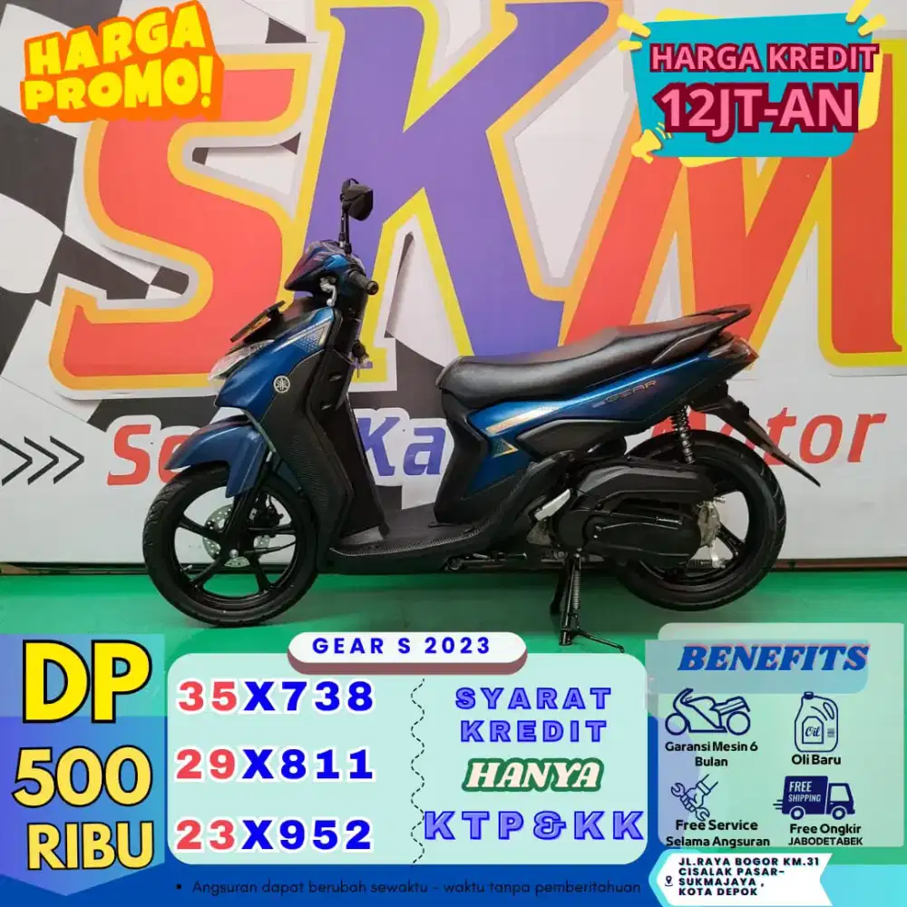 Gratis pajak hidup DP 500k Yamaha gear 2023 cash/credit