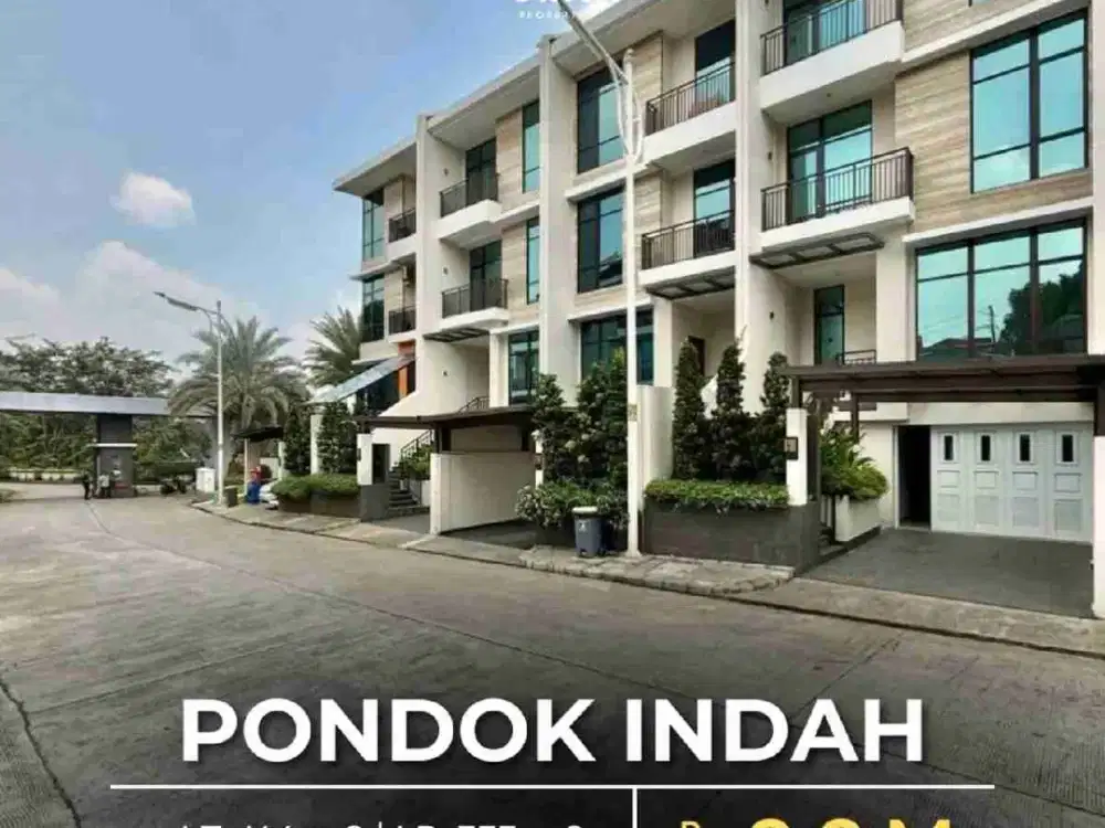 BRAND NEW TOWNHOUSE
ONE GATE SYSTEM
UNFURNISHED di PONDOK INDAH JAKARTA SELATAN