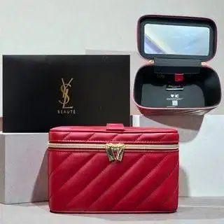 YSL Gift Vanity Red Leather Box Limited Edition Original