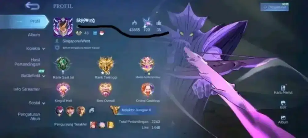 JUAL AKUN MOBILE LEGEND AMAN DAN AMNAH