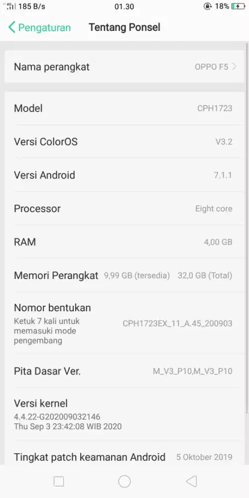 oppo f5 Ram 4/32