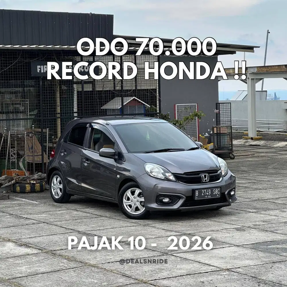 ODO 70.000 ANTIKKK !! PAJAK 10/2027 HONDA BRIO E CVT 2016 TANGAN KE 1
