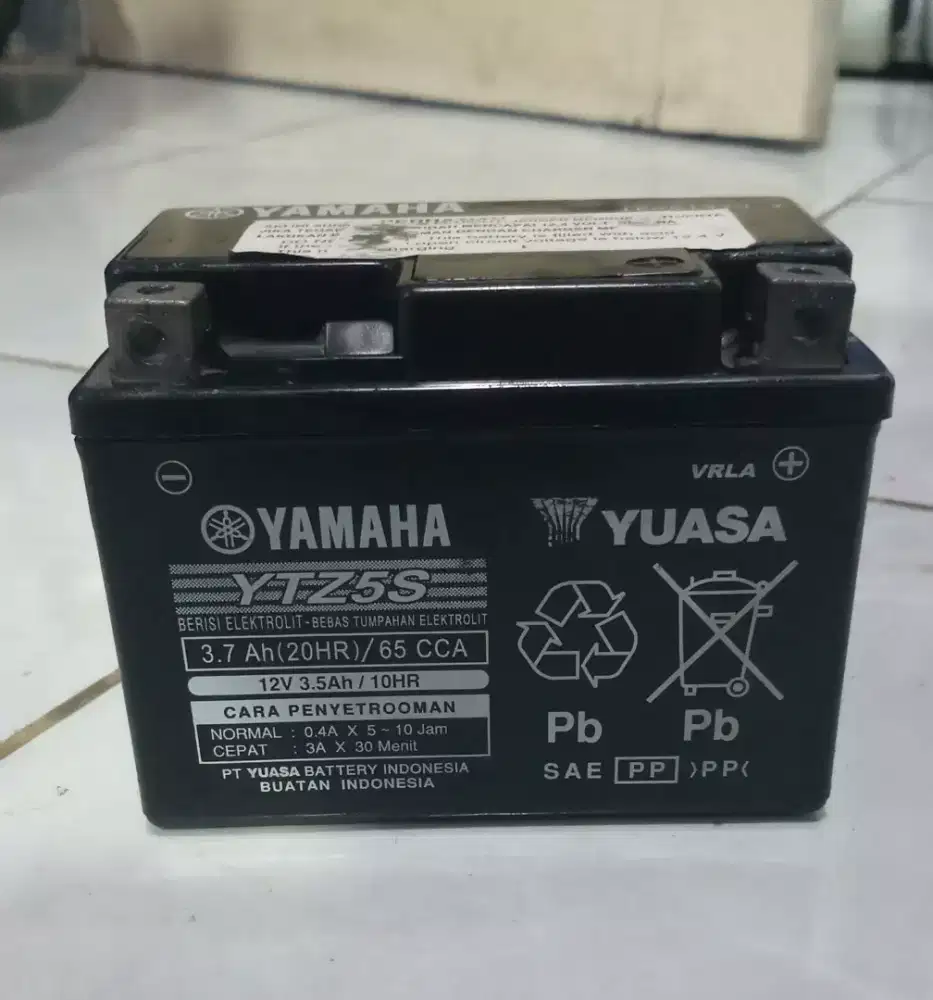 Accu YUASA bawaan Yamaha Lexi