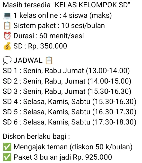 Bimbel Les Online Matematika
