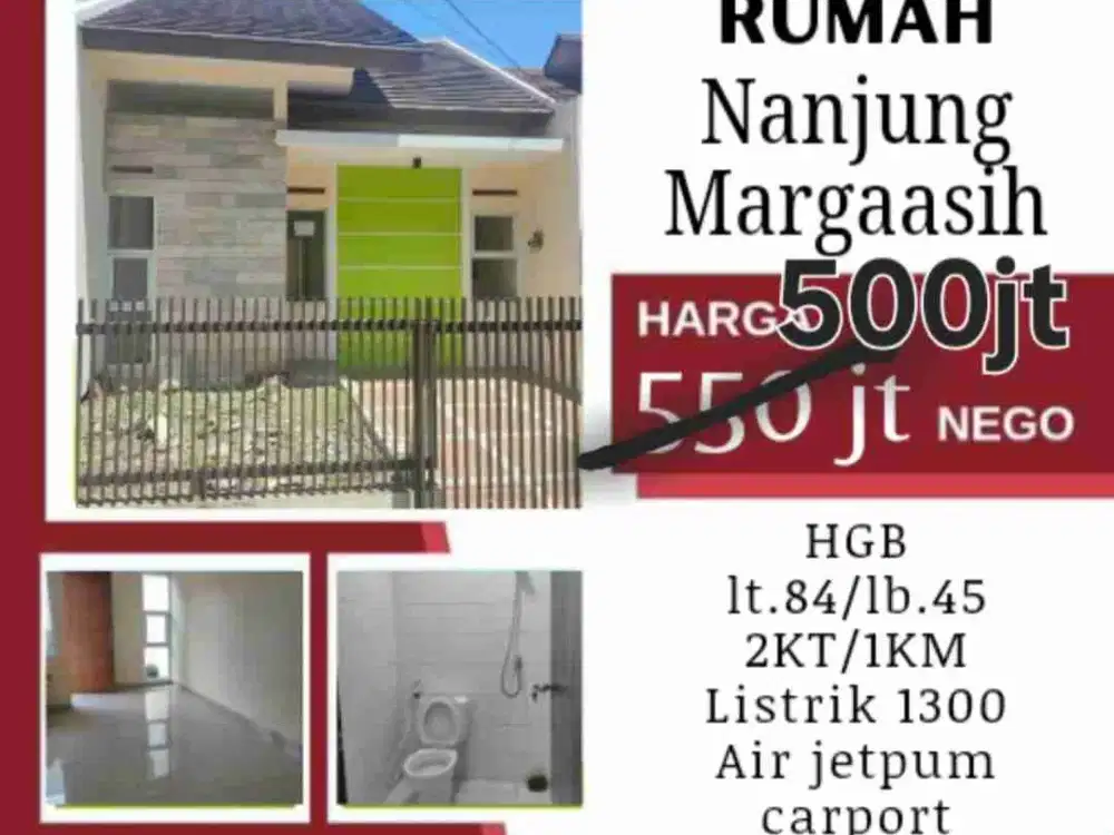 JUAL SEGERA RUMAH MARGAASIH NANJUNG