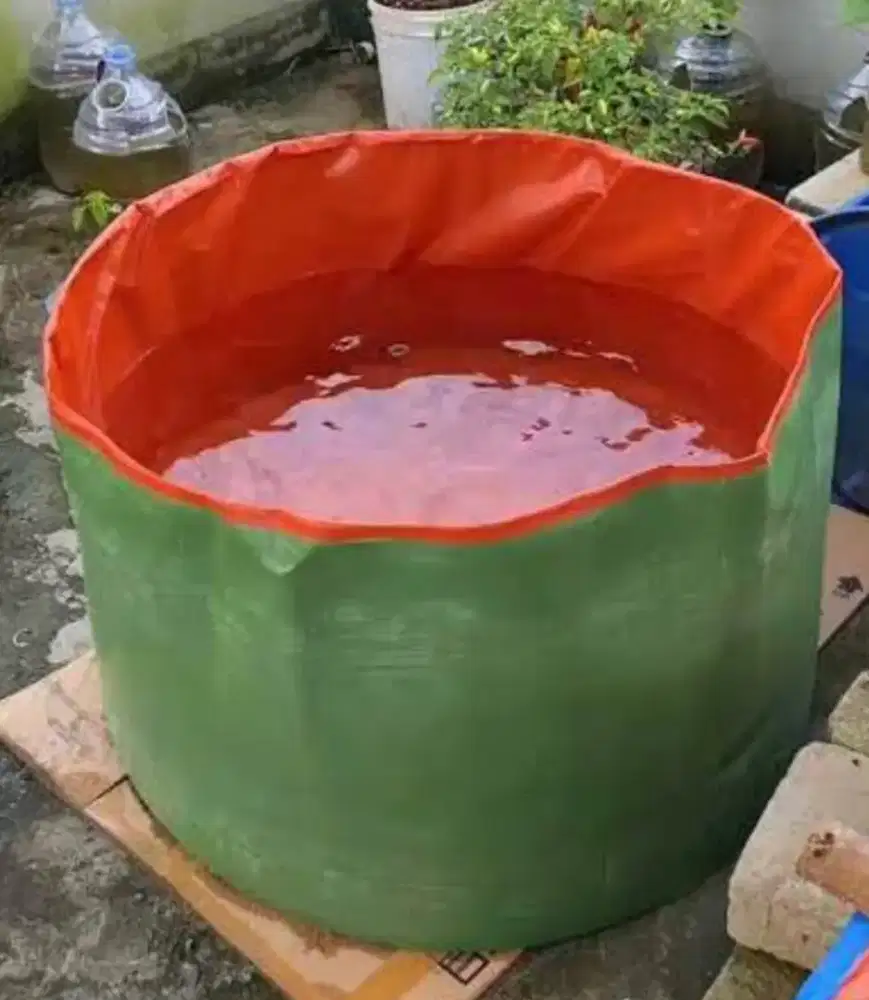 Kolam terpal berdiri kokoh tanpa rangka Balikpapan