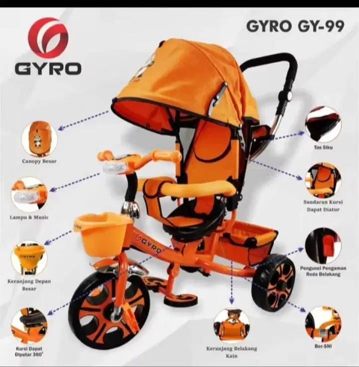 Sepeda/Stroller anak Gyro