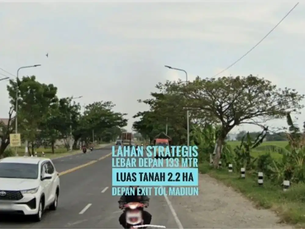 Bb// Tanah LD 133 mtr, Dpn Gerbang TOL MADIUN, Lokasi Bagus