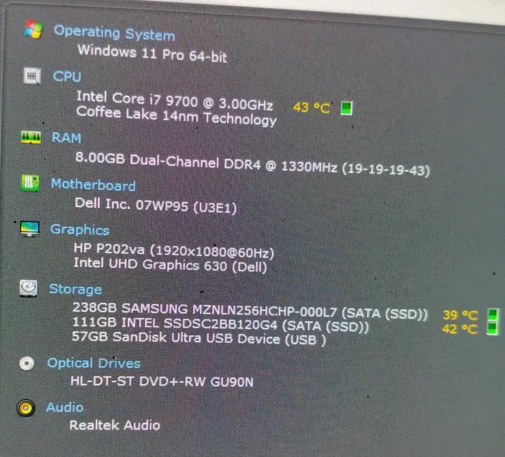 PC Dell Optiplex 3070 i7 gen 9