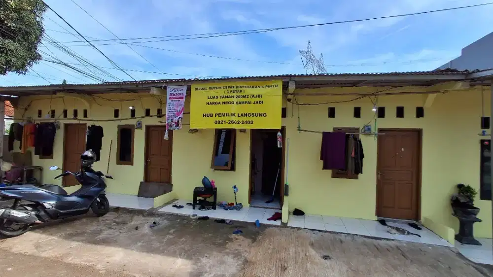 Jual BUTUH CEPAT Kontrakan 6 Pintu dekat Pinggir Jl Raya & RS Hermina