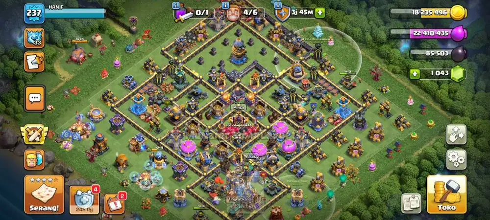 Jual akun coc TH 18 max
