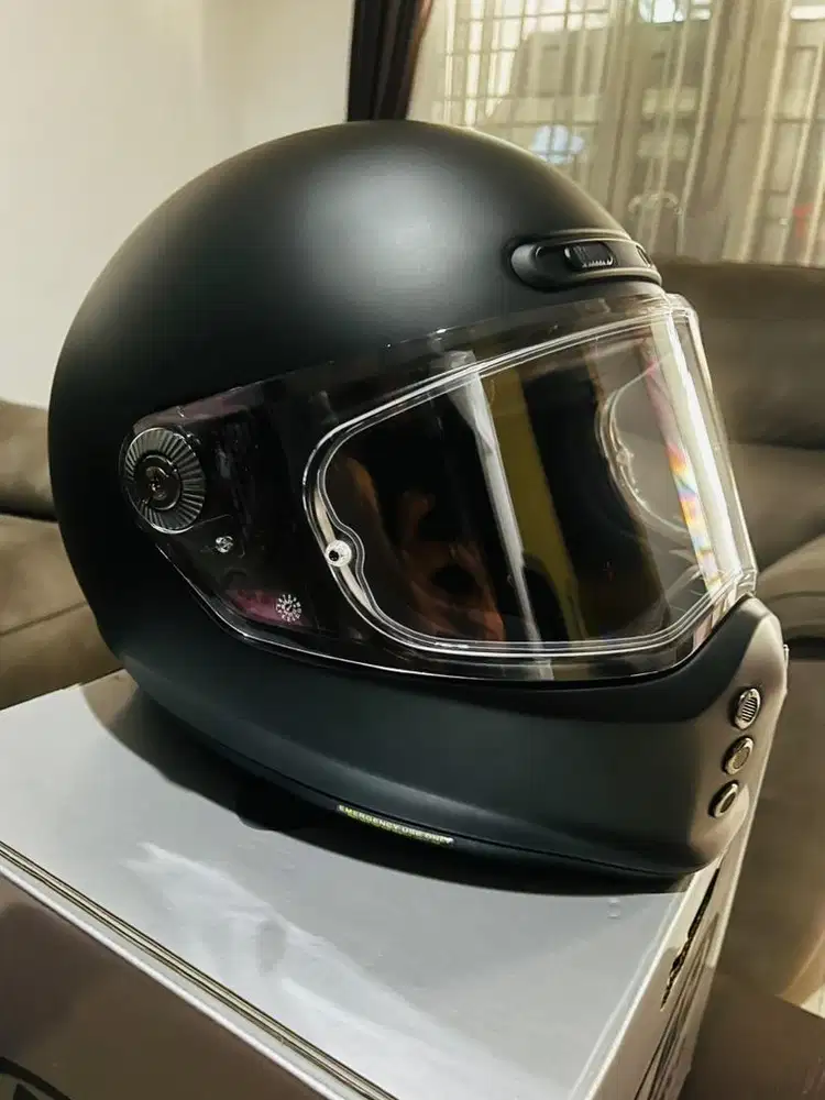 Helm HJC V10 Premium Black Matte Doff Murah