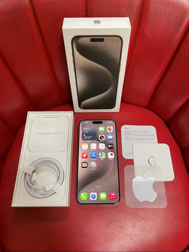 iPhone 15 Pro Max 256gb Bea Cukai Setara iBox Natural Titanium ORI