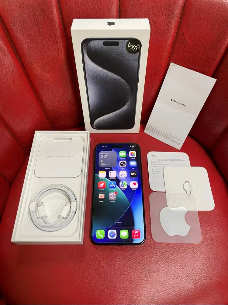 iPhone 15 Pro Max 256gb Blue Titanium iBox Mulus Like New Fullset ORI