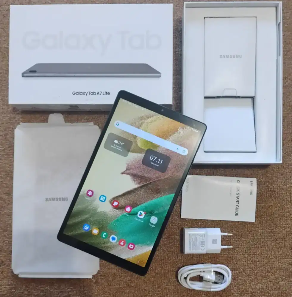 SAMSUNG TAB A7 LITE - RAM 3/32 GB || FULLSET ORIGINAL