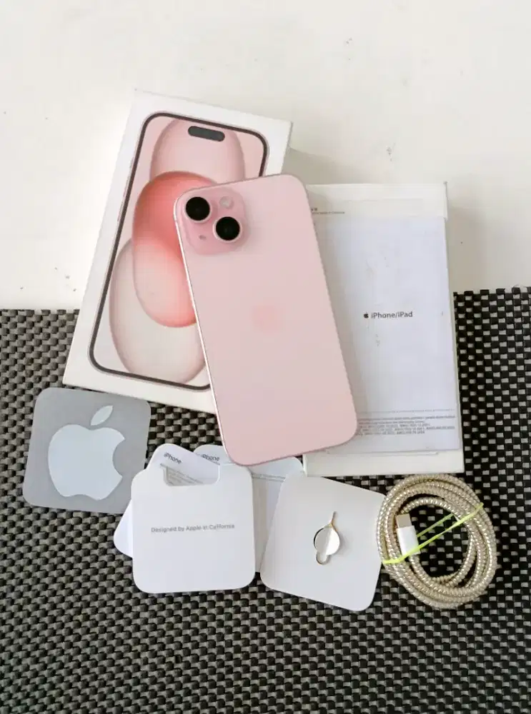 Iphone 15 128gb Pink IBOX BH 100 GARANSI SEPTEMBER 2026 Malang Batu