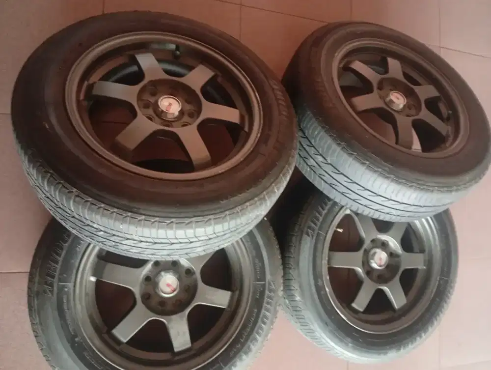 Velg ring 15 te37 double pcd 4x100/114 velg saja brio sigra jazz yaris