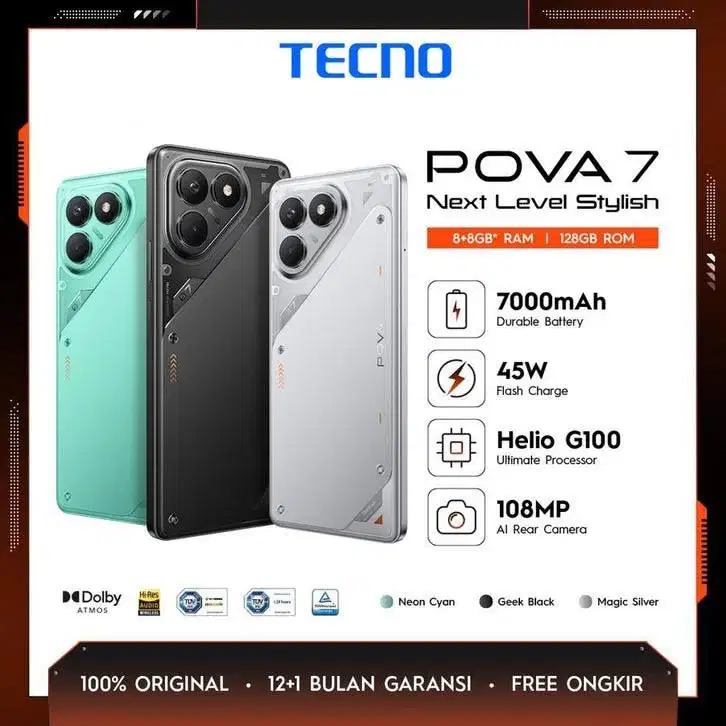 POVA 7 4G stok terbatas.official store ya