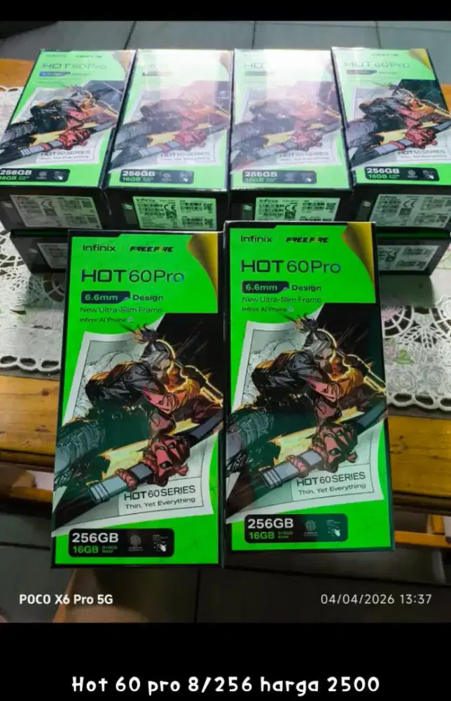 Infinix hot 60 pro 8/256 baru dan segel murah