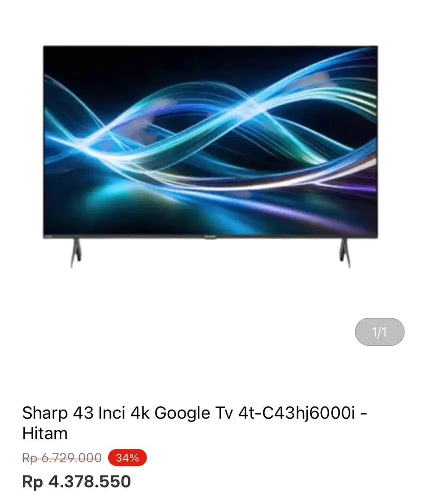 SHARP GOOGLE TV 4K 43INCI