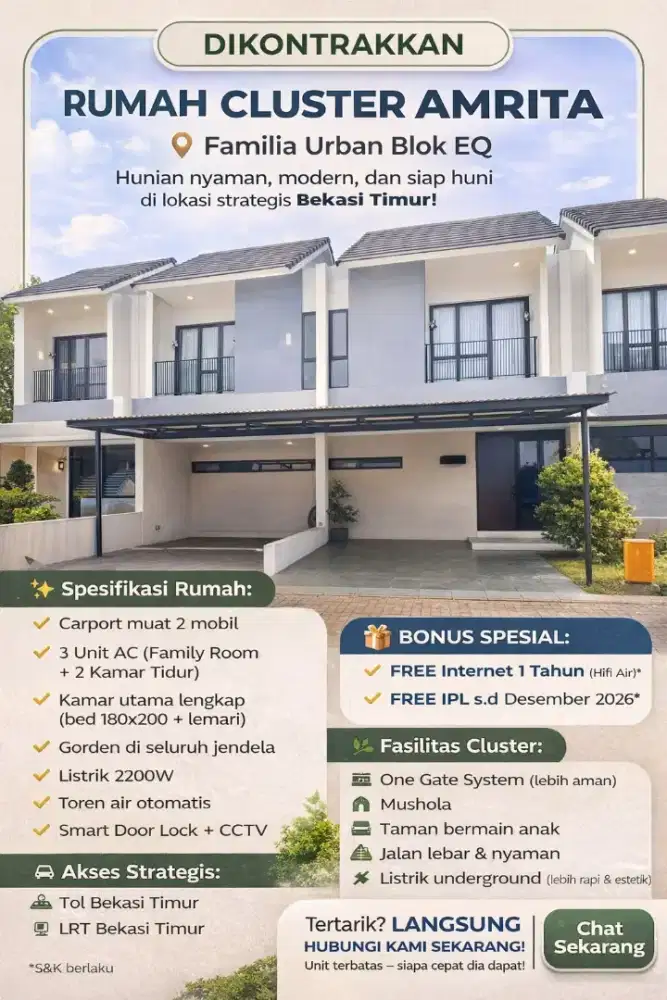 Familia Urban Bekasi dikontrakan