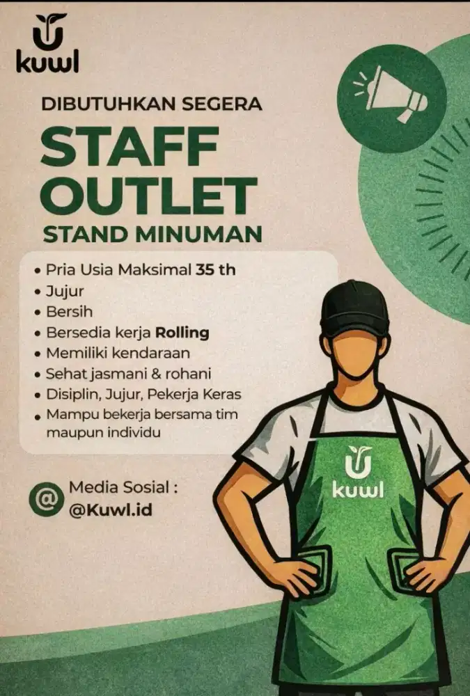 Lowongan Staff Outlet (WAJIB BACA IKLAN)