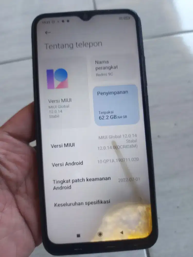 Redmi 9c ram 4/64gb jual apa adanya