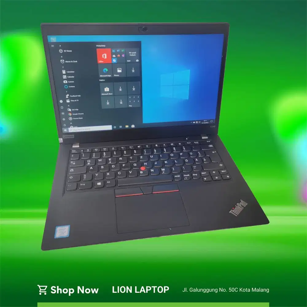 RAM 16GB SSD 256GB Core i5 Gen 8 Slim Lenovo Thinkpad X390 [12|04]