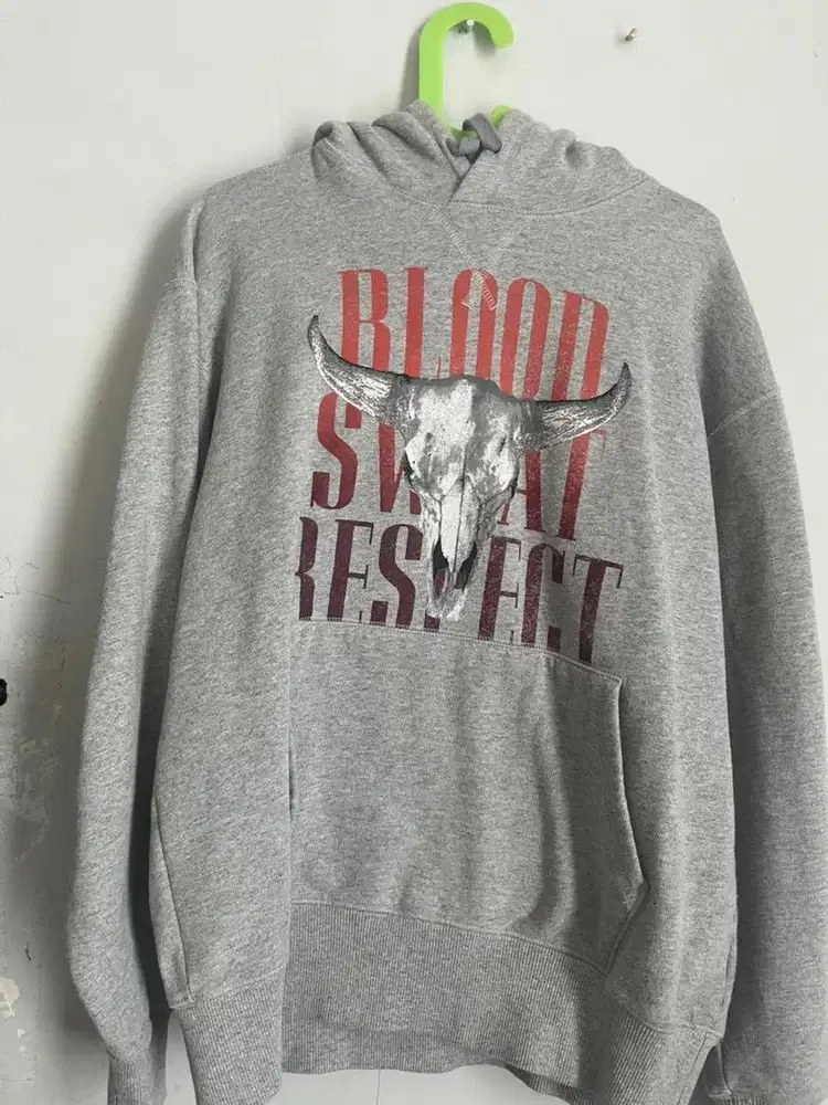 Hoodie The Rock Blood sweat respect ( grey )