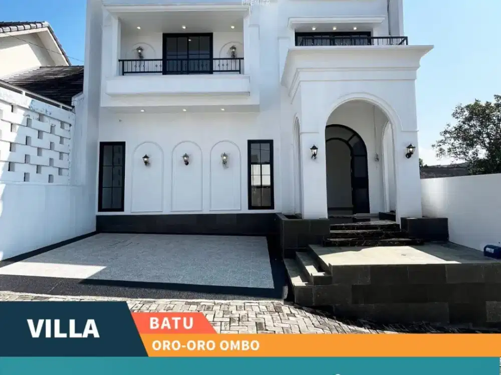 Dijual Villa American Modern 2Lt Dg Rooftop View Pegunungan Arjuna Siap Huni Udara Sejuk Dekat ke Pusat Pendidikan dan Wisata BNS di Oro-oro Ombo