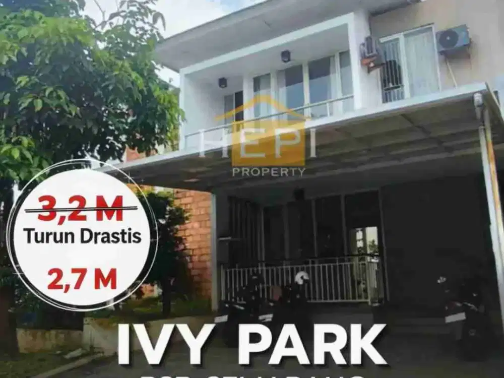 Dijual Rumah 2 Lantai Minimalis Modern Ivy Park Citraland BSB Harga Turun Drastis