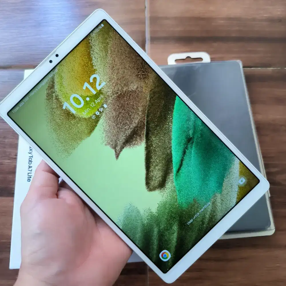 [FULLSET MURAH] Samsung Tab A7 Lite LTE Silver-Mulus Bonus Case