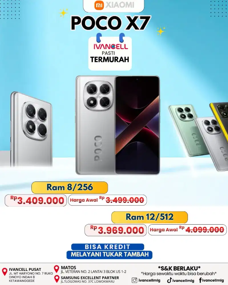 POCO X7 RQM 12/512 NEW TERMURAH YA GAES