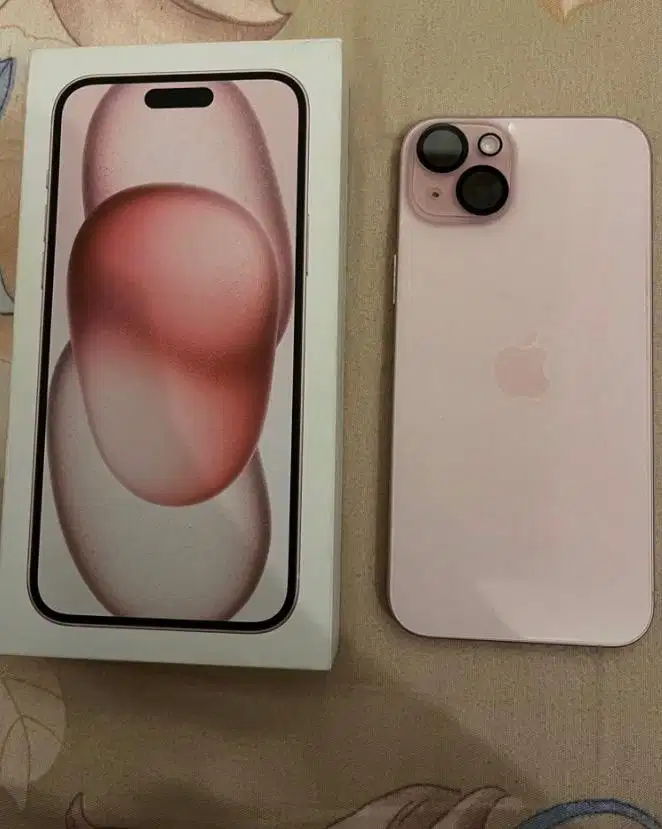 Jual iphone 15plus pink ibox second mulus