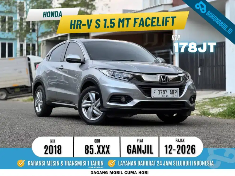 Honda Hrv S 1.5 Facelift  Manual 2018 Ahu Abu Metalik