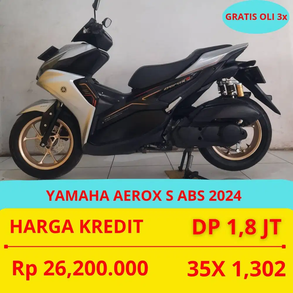 PROMO SUKSES MOTOR YAMAHA AEROX S ABS 2024 DP MURAH 1,8 JUTA GUYS