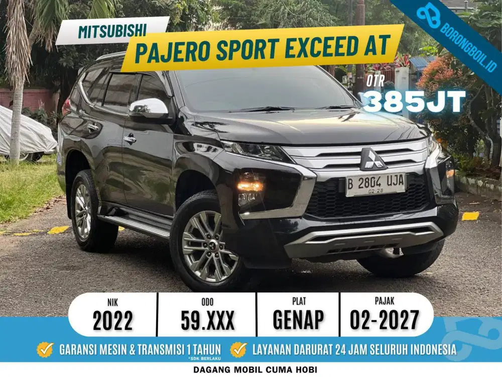 Mitsubishi Pajero Sport Exceed 4x2 AT Diesel 2022 Hitam vrz fortuner