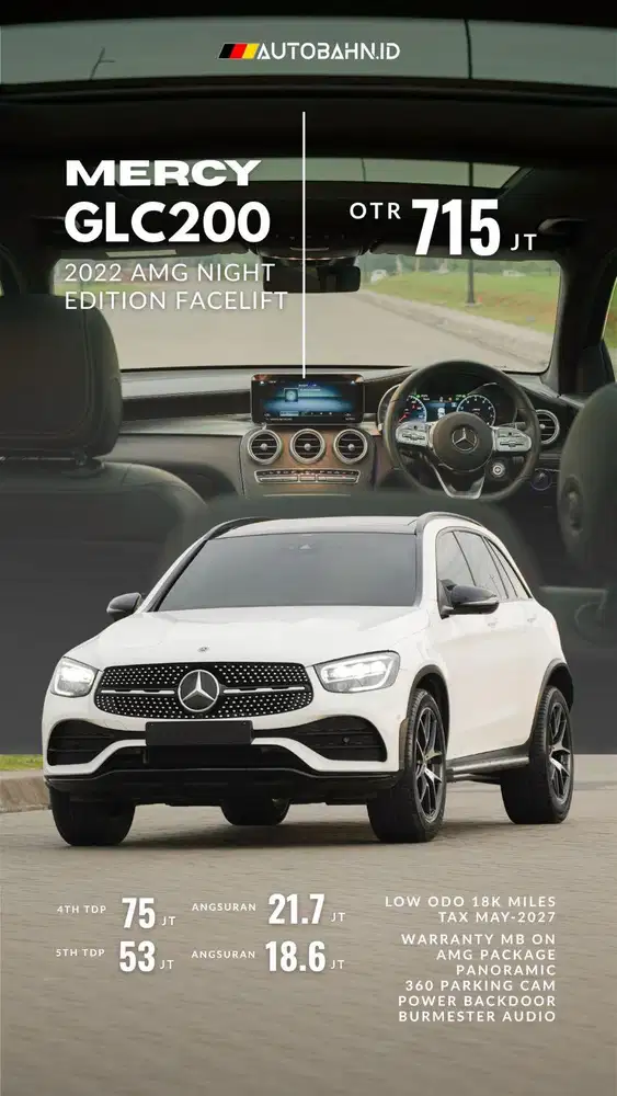 Mercedes Benz GLC200 AMG Facelift Night Edition 2022