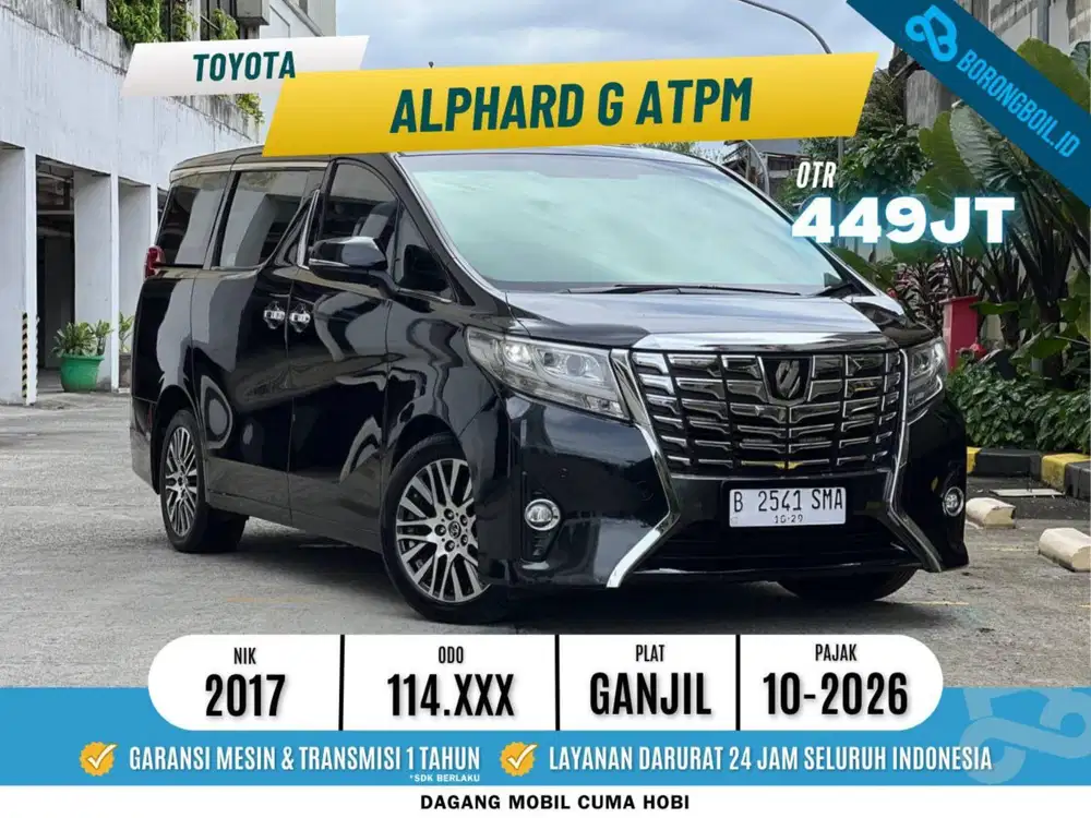 Toyota Alphard 2.5 G ATPM 2017 Hitam vellfire