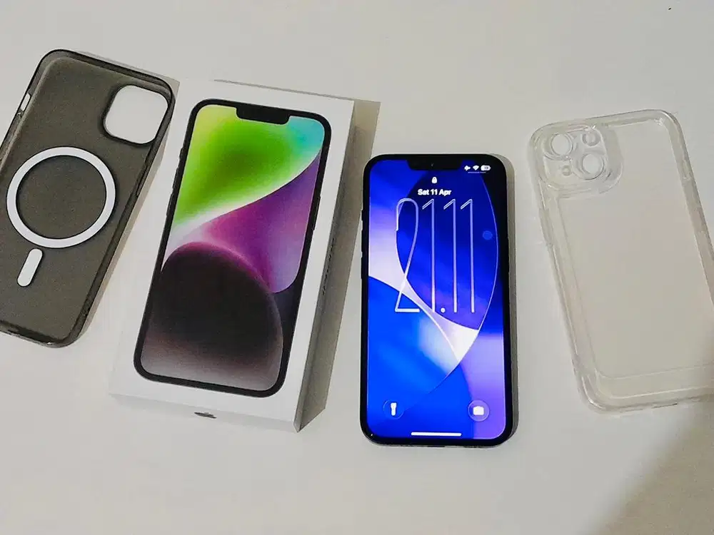 iPhone 14 basic 128GB Inter All Operator Fullset Mulus Like New