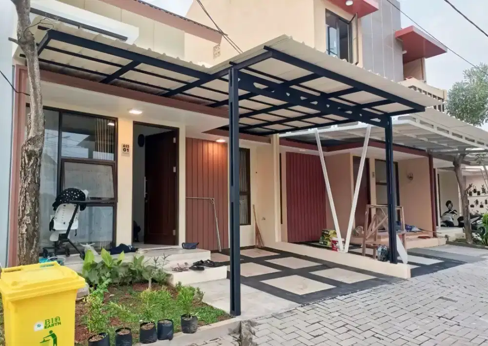 Kanopi baja ringan dan garasi