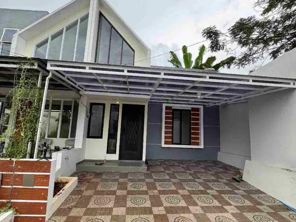 Rumah baru townhouse 875 jt free biaya DP 0% seni furnished di Cimuning dekat grand wisata bekasi