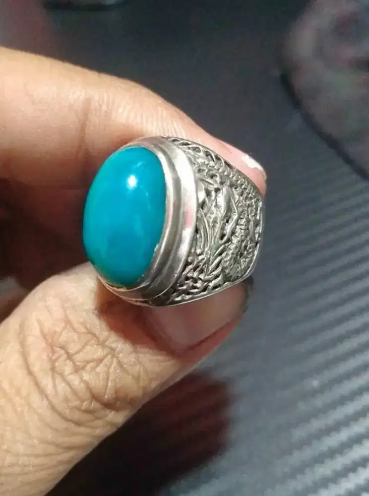 Batu bacan ring perak